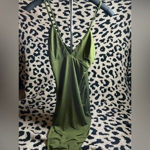 Army green bodycon
